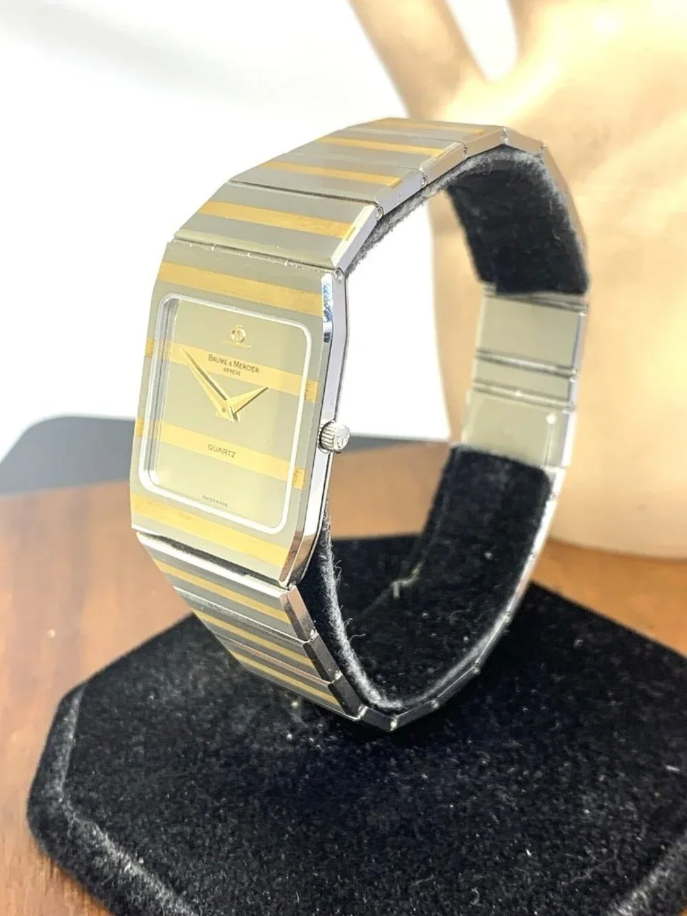 Baume & Mercier Vintage 1980's Unisex Watch 5739.038 Swiss Quartz Two Tone Zebra